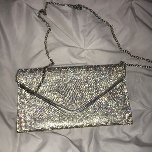 Rhinestone cross body/clutch